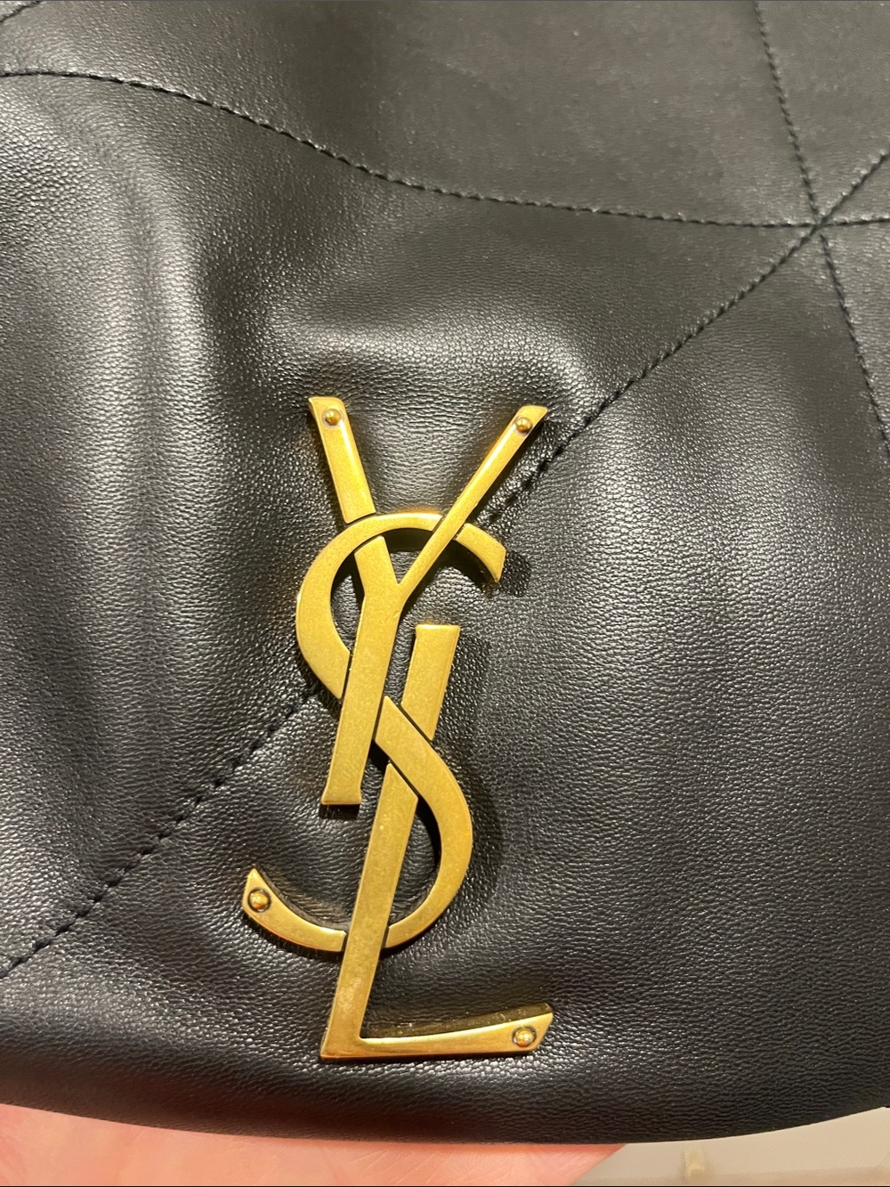 Saint Laurent Black Quilted Leather Shoulder Bag with Gold Chain Strap - Picture 3 of 8
